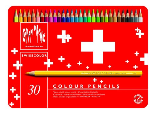 Crayons de couleur aquarellables - Boîte de 30