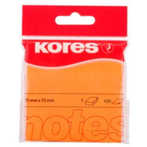 Notes adhésives "NEON", 75 x 75mm, uni, orange