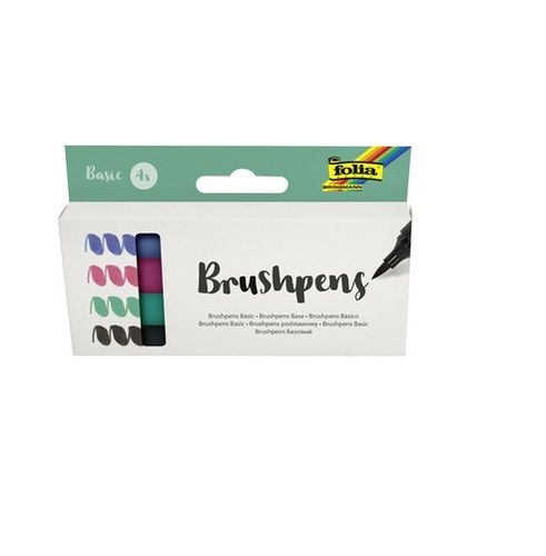 Feutres pinceau Brush Pens "Basic", kit de 4