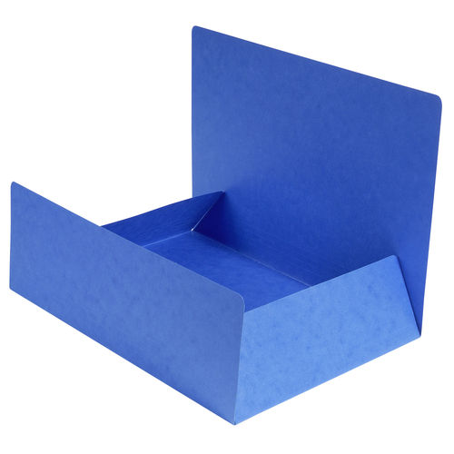 Chemise simple 3 rabats, A4, carton, bleu
