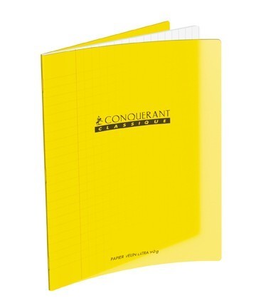 Cahier 24x32 - 48 pages - Séyès - Polypro jaune