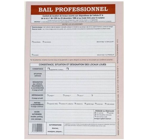 Formulaire français "Bail professionnel"