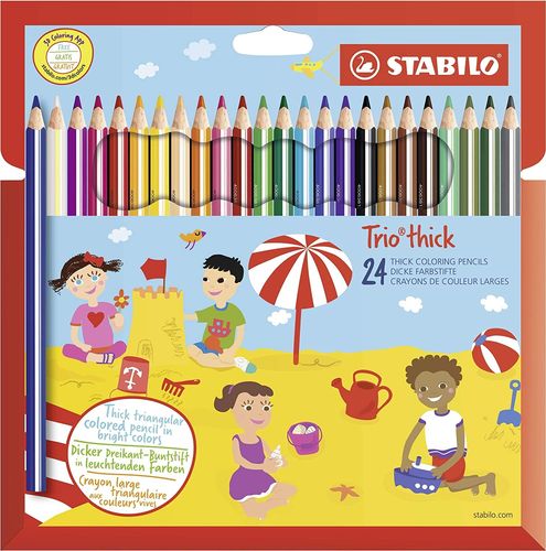 Crayons de couleur "Trio" - Etui de 24
