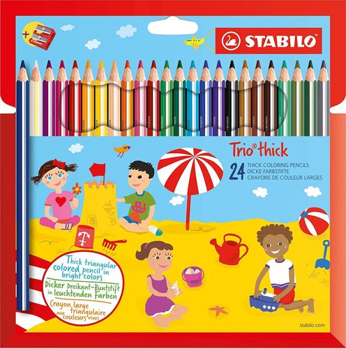 Crayons de couleur "Trio" - Etui de 24