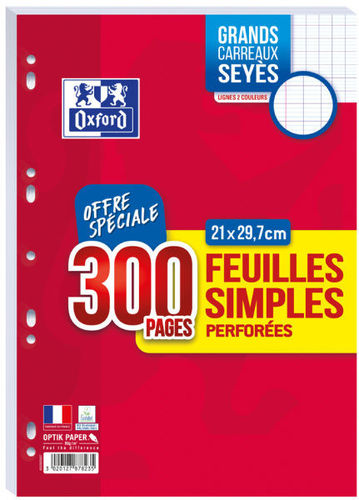 Feuillets mobiles 21x29.7 - Séyès - Pack de 300 pages