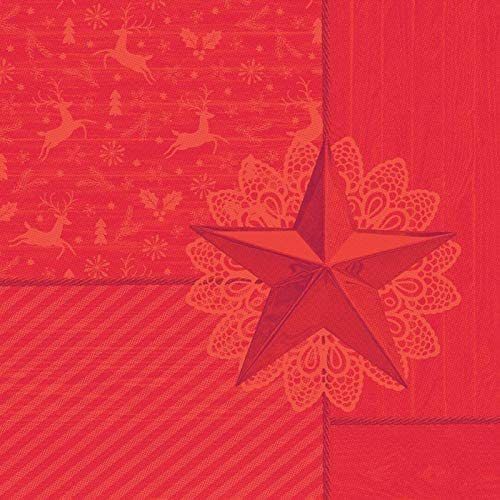 Serviettes à motif de Noël "Rising Star" - Rouge