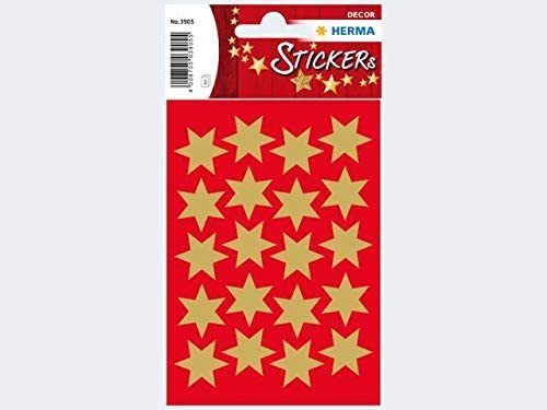 Stickers de Noël "Etoiles" - 21 mm - Or
