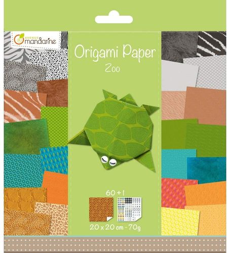 Feuille à plier Origami paper - Zoo