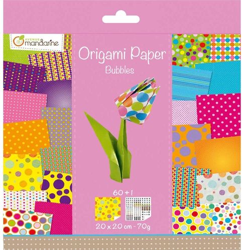 Feuille à plier Origami paper - Bubbles