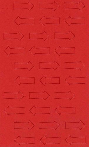Symbole magnétique "flèche" - 10 x 20 mm - Rouge
