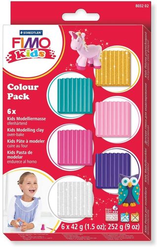 Fimo kids Kit pâte à modeler Colour Pack "girlie"