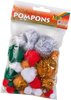 Pompons, 30 pièces, couleurs de Noël