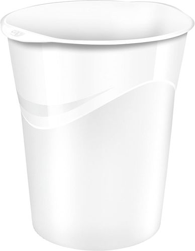 Corbeille à papier "Gloss" - 14 litres - Blanc polaire