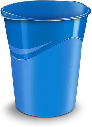 Corbeille à papier "Gloss" - 14 litres - Bleu océan