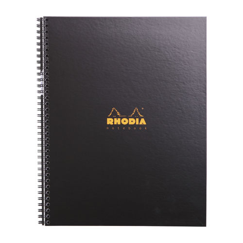 Cahier à spirales "Note Book" - A4+ - 160 pages - Ligné - Noir