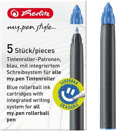 Cartouches pour stylo roller my.pen - Bleu royal