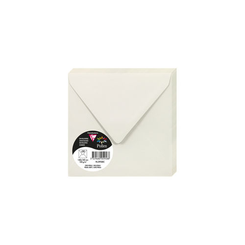 Enveloppes "Pollen" - 140 x 140 mm - Gris perle