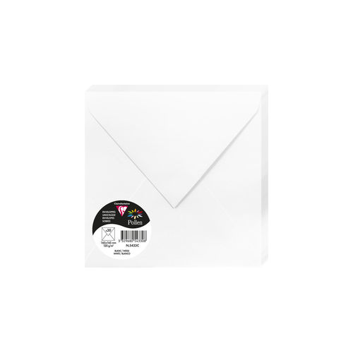 Enveloppes "Pollen" - 165 x 165 mm - Blanc