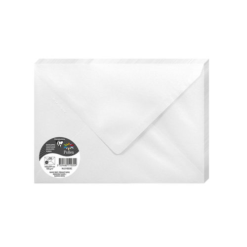 Enveloppes "Pollen" - C5 - Blanc irisé