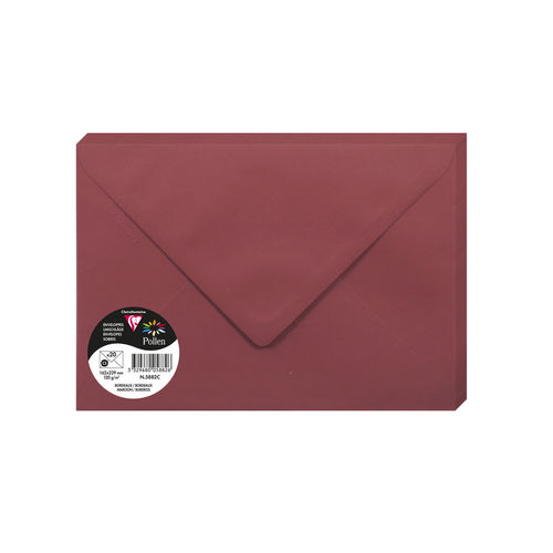 Enveloppes "Pollen" - C5 - Bordeaux