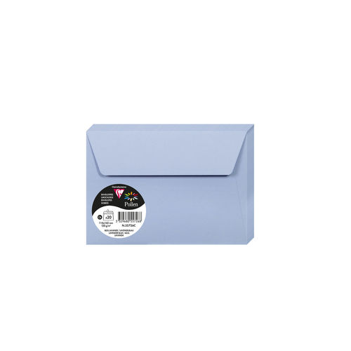 Enveloppes "Pollen" - C6 - Bleu lavande