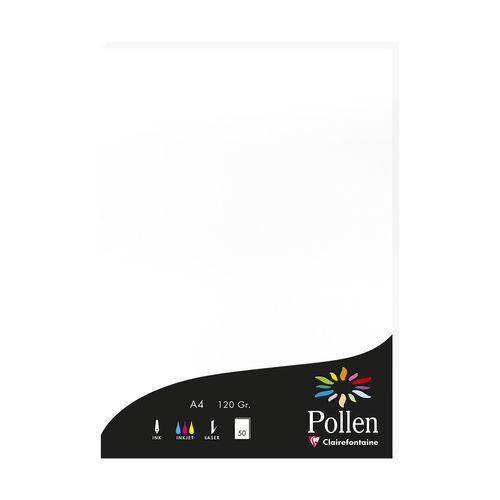 Papier "Pollen" A4 - 120 g./m² - Blanc