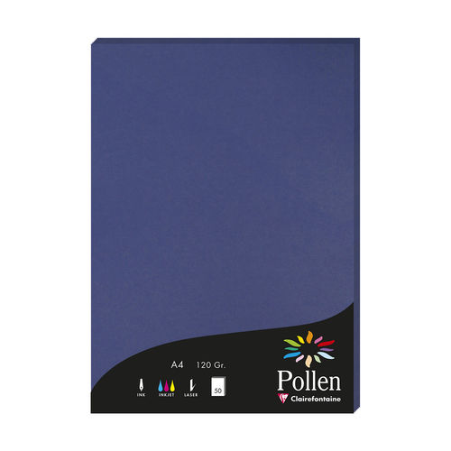 Papier "Pollen" A4 - 120 g./m² - Bleu nuit
