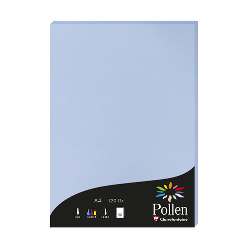 Papier "Pollen" A4 - 120 g./m² - Bleu lavande
