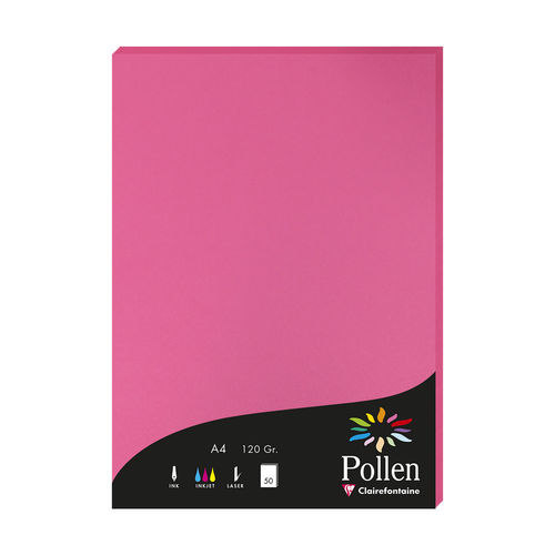 Papier "Pollen" A4 - 120 g./m² - Rose fuchsia