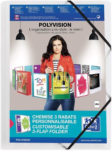 Chemise à élastique "Polyvision", A4 - Incolore