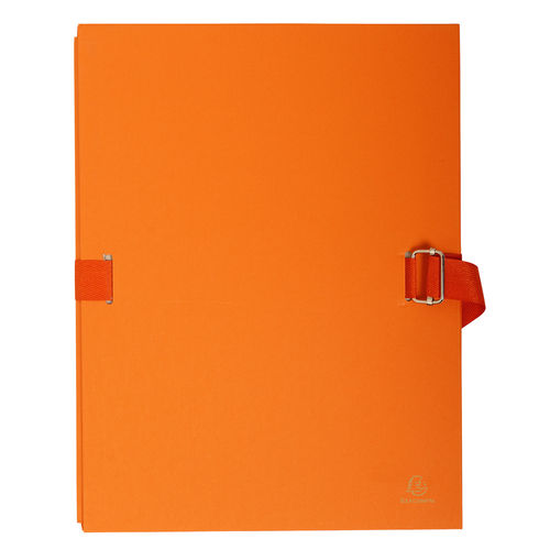 Chemise à dos extensible, papier toilé - A4 - Orange