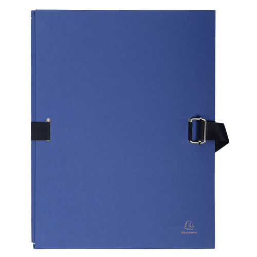 Chemise à dos extensible, carton - A4 - Bleu marine