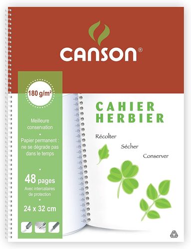 Cahier Herbier, 240 x 320 mm, 48 pages