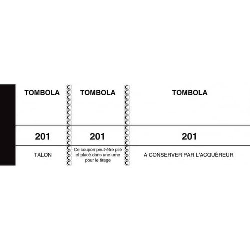 Bloc "Tombola" - 50 x 150 mm - Blanc