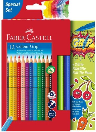 Crayons de couleur "ColourGrip" - Etui promo de 12