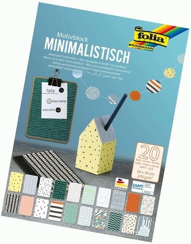 Bloc de papier à motifs "Minimaliste" - 240 x 340 mm