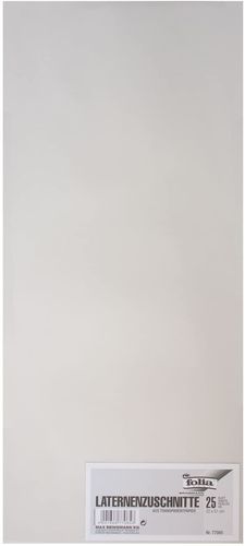 Découpes de papier transparent - 220 x 510 mm - Blanc