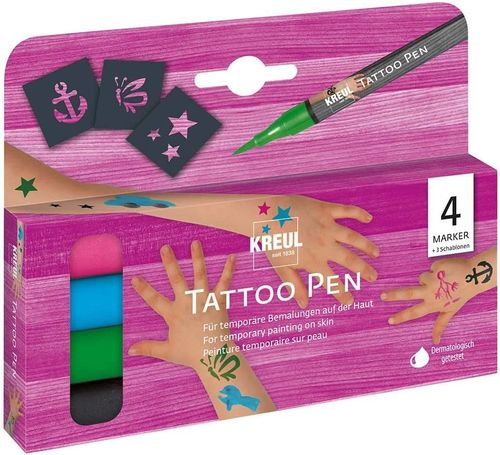 Feutres de tatouage "Tattoo Pen" - Kit de 4