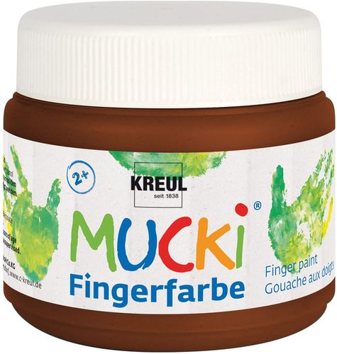 Gouache aux doigts "Mucki" - 150 ml - Marron