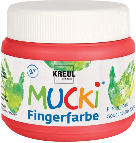 Gouache aux doigts "Mucki" - 150 ml - Rouge