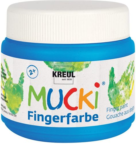 Gouache aux doigts "Mucki" - 150 ml - Bleu