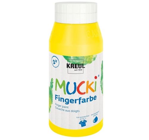 Gouache aux doigts "Mucki" - 750 ml - Jaune