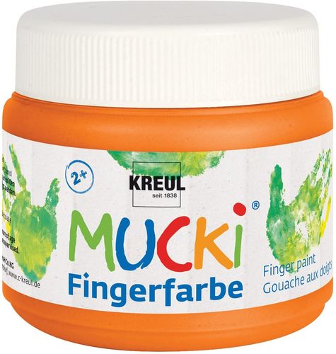 Gouache aux doigts "Mucki" - 150 ml - Orange