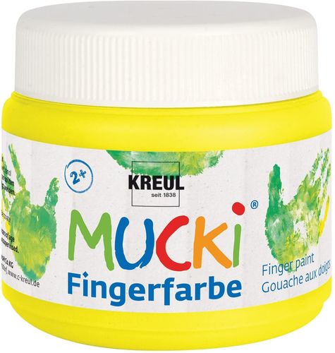 Gouache aux doigts "Mucki" - 150 ml - Jaune