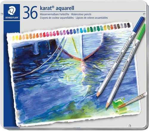 Crayons aquarellables "Karat aquarell" - Etui de 36