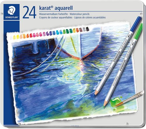 Crayons aquarellables "Karat aquarell" - Etui de 24