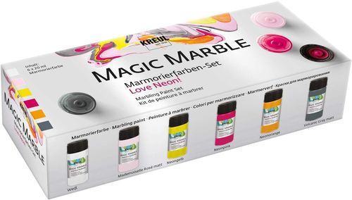 Peinture à marbrer "Magic Marble" - Kit Love Neon !