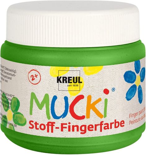 Gouache aux doigts textile "Mucki" - 150 ml - Vert