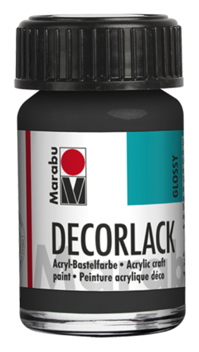 Vernis acrylique "Decorlack" - 15 ml - Noir