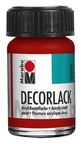 Vernis acrylique "Decorlack" - 15 ml - Rouge cerise